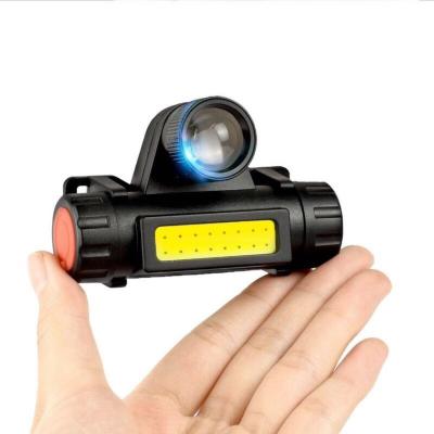 China Camping USB Rechargeable Dual Beams Zoomable Headlight Aluminum Led Headlamp In Ready Current Adjustable Lighting for sale