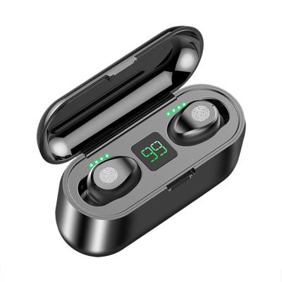 China With Charging Case F9 Tws BT5.0 Headset Power Bank Wireless Earbuds Wireless Electric LCD Digital Quantity Waterproof Wireless Earphone for sale