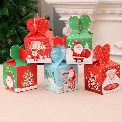 China New Style Christmas Recyclable Multi Portable Apple Box Customization Hard Paper Box For Christmas Eve Gift Candy Chocolate Box for sale