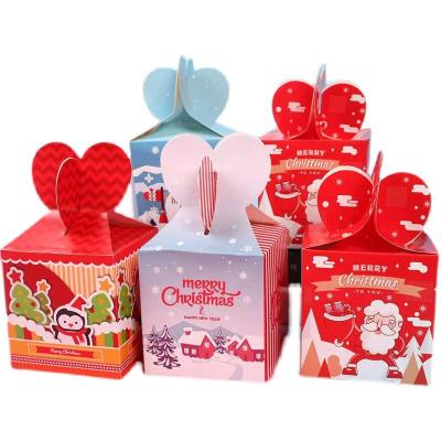 China Customized Various New Recyclable Wholesale Christmas Eve Beautiful Apple Paper Gift Boxes for sale