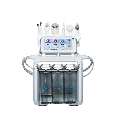 China New hydrogen water facial machine 6 handles facial ultrasonic diamond water dermabrasion machine for skin rejuvenation for sale