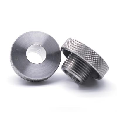 China Customized CNC Machining 303CU 304F 316F Stainless Steel Knurled Bushing Metal Threaded Sleeve for sale