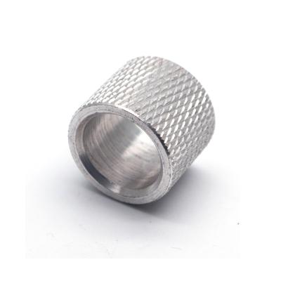 China cnc machining part aluminum knurled barrel spacer turning service for sale