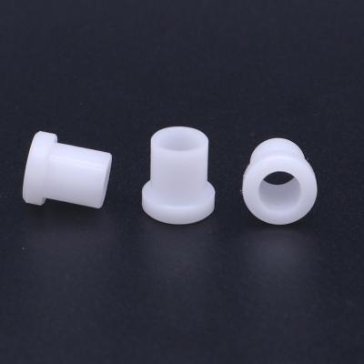 China Professional Custom OEM Precision CNC Lathing Metric Insulator Nylon Sleeve Plastic Flange Bushing for sale