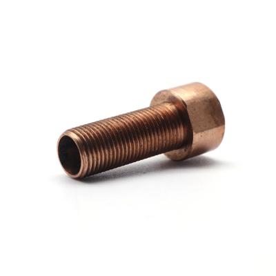 China Custom Brass Machining CNC Precision Turning Parts Hexagon Socket Head Cup Hollow Cylindrical Head Screws for sale