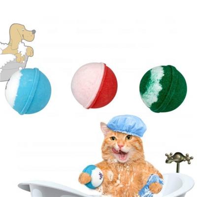 China Viable Anti-Flea Shower Bomb For Dog Pet Organic Colorful Ball Fizzy Bath Bomb Handmade for sale