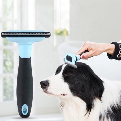 China Viable Pet Care Dog Comb Hair Removal Pet Comb Stainless Steel Needle Cat and Dog Hair Remover Comb Unfurl for sale