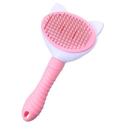 China Viable Pet Grooming Hair Trimmer Comb Stainless Steel Grooming Comb Cat Dog Comb Brush Pet Hair Shedding Cleaning for sale