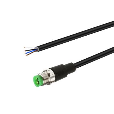 China Industrial / Automation / Automotive IP67 Waterproof 4 Pin / Pole Coding Male M12 Directly Shielded Sensor Connector Cable and Wire Harness. for sale