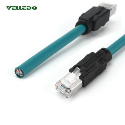 China Industrial fire resistant 4 poles RJ45 shielded patch cord ethernet network cable cat6 network connectors. for sale