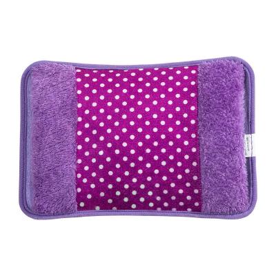 China Multicolor Rechargeable Electric Crest Heater Cloth Hand Printed Hot Water Bottle For Winter for sale