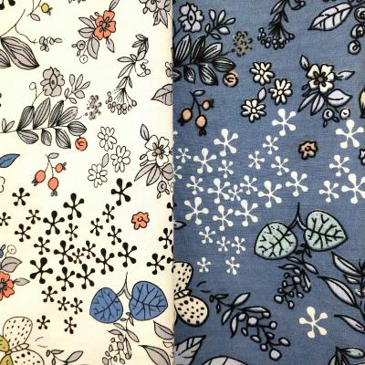 China HuaZu Textile Wholesale Breathable 100% Cotton Woven Printed Fabric For Women Dress for sale