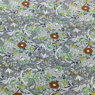 China HuaZu Textile Wholesale Shrink-Resistant 100% Cotton Poplin Printed Fabric For Women Dress for sale