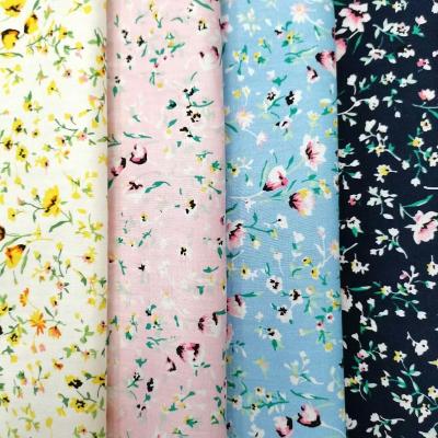 China HuaZu Textile Wholesale Breathable 100% Cotton Woven Printed Fabric For Women Dress for sale