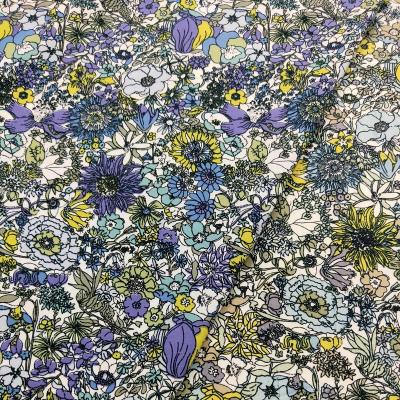 China Hot Selling Woven Stretch HuaZu Textile Rayon Viscous Poplin Floral Design Printed Fabric For Dress for sale