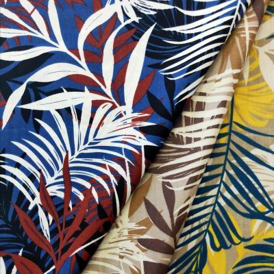 China Hot Selling Stretch HuaZu Textile Printed 45S Polin Rayon Weave Hawaii Fabric for sale