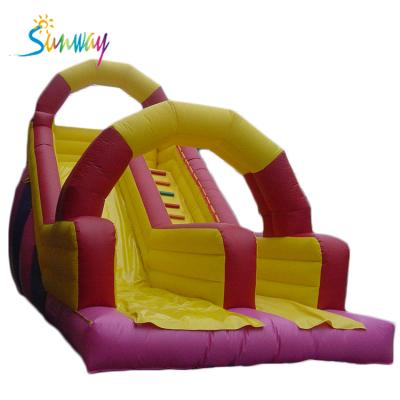 China 0.55mm PVC Tarpaulin Inflatable Rainbow Slide, Inflatable Water Slide Sunway Manufacturer for sale