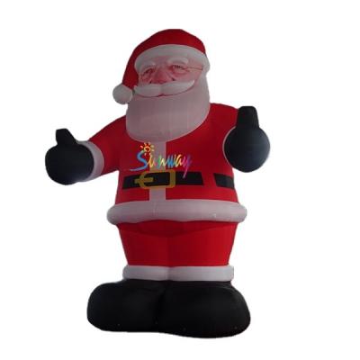 China 420D Outdoor Inflatable Nylon 24FT Christmas Santa Claus Model For Advertising for sale