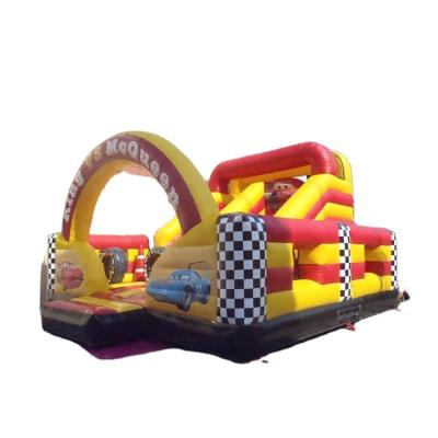 China 0.55mm PVC Factory Inflatable Bouncer Slide Obstacle Course Sport Jumping Combo Game For Sale for sale