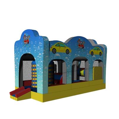 China Combo Airtight Inflatable Car Wash Castle Jumping Bounce for sale