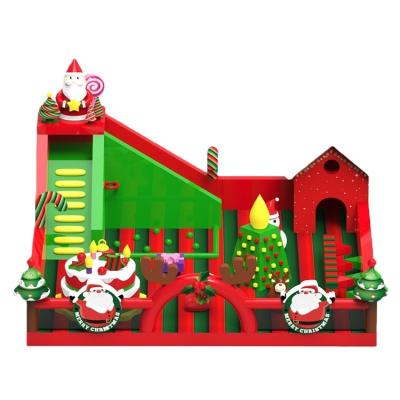 China PVC Christmas Inflatables Bounce House , Inflatable Christmas Decoration For Kids for sale