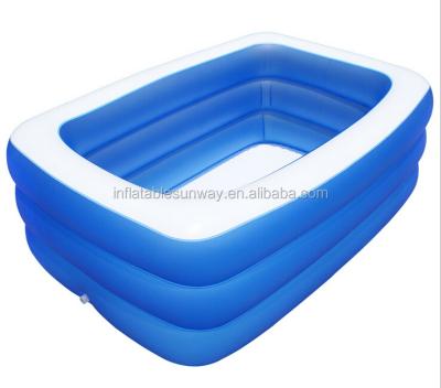 China PVC SUNWAY High Quality PVC Over Ground PVC Removeable Place Kids Adult Inflatable Swimming Pool Durables Inflatable Pool for sale