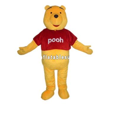 China Advertising Lovely Mascot Inflatable Winnie Bear Fur Costume For Advertising for sale