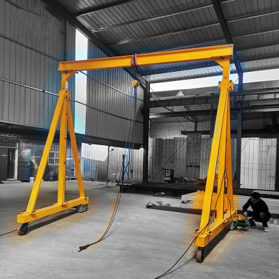 China A-frame Mini Small Mobile Movable China 200kg Portable 0.5/1/2/3/4/5 Ton Partable Electric Gantry Crane Gantry Crane Workshop Hoist for sale