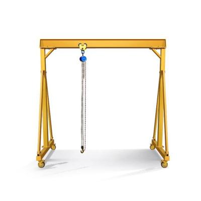 China Mini Gantry Crane Lifting Light Duty Portable Mobile Aluminum Gantry Crane 500kg 1 Ton for sale