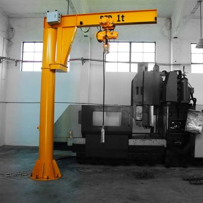 China Jib Crane Manufacturing Machine Plant Shop Employ Small 100kg 1/2 Ton Electric Hoist Swing Cantilever Floor Standing Jib Crane for sale