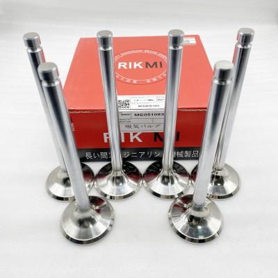 China Factory Rikmi 6D24 engine block cylinder head intake valve diesel exhaust valve for Mitsubishi engine parts ME051063 for sale