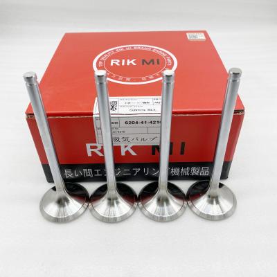 China Factory Rikmi B3.3 engine block cylinder head intake valve diesel exhaust valve for Cummins Engine parts 6204-41-4210 for sale