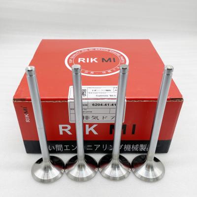 China Factory Rikmi B3.3 engine block cylinder head intake valve diesel exhaust valve for Cummins Engine parts 6204-41-4110 for sale