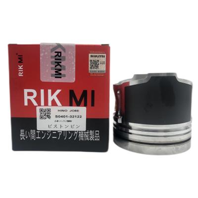 China RIKMI factory quality J08E piston for Hino diesel engine machinery engine parts S0401-32122 S130A-E0101 engine repair kit factory direct for sale