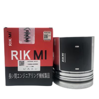 China RIKMI factory quality DE12T piston for Doosan diesel engine machinery engine parts engine repair kit 13062-00590 factory direct for sale