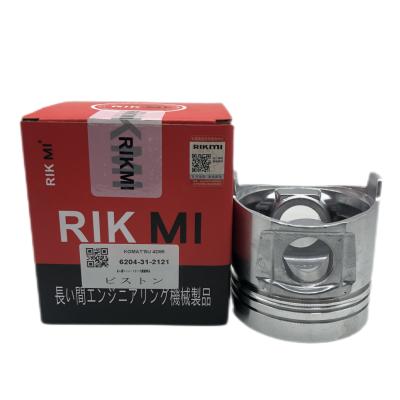 China Building Material Shops RIKMI Quality Piston 4D95 For Komatsu Diesel Engine Machinery Parts Engine Repair Kit Factory Direct 6204-31-2121 for sale