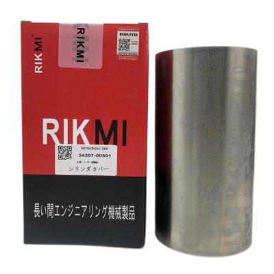 China Factory Rikmi 34307-00501 high quality engine cylinder liner is used for Mitsubishi S6K C6.4 C4.2 engine excavator repair kit for sale