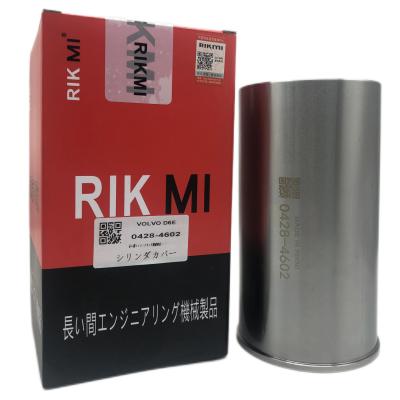 China Factory Rikmi 0428-4602 high quality engine cylinder liner is used for Volvo D6E engine excavator repair kit engine assembly parts for sale