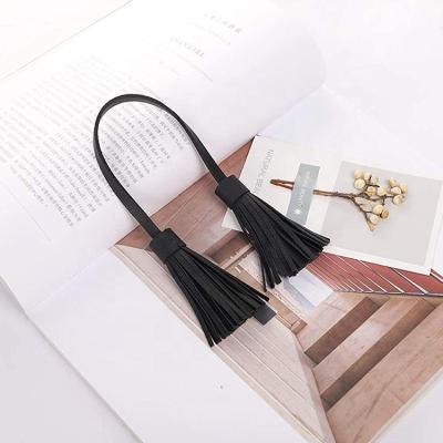 China Handbag Accessories Fashion Women Leather Trim Tassel Bag Tag Purse Wallet Purse Decorations Charms for sale