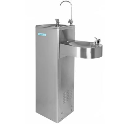 China Double Basin Stainless Steel 304 Position Drinking Water Dispenser Water Cooler For Outdoor for sale