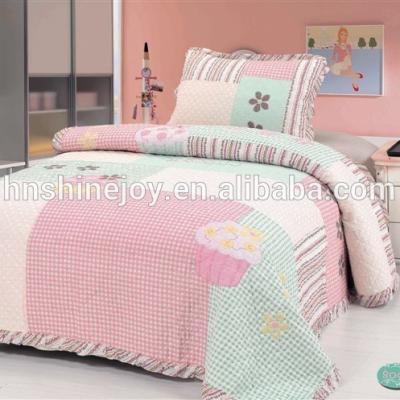 China Professional Design Nondisposable 100% Cotton Patchwork Comforter Bedspread Bedspread Set for sale