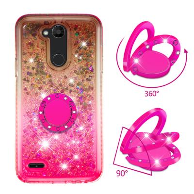 China Diamond Quicksand Phone Case Mobile Phone Protective Shell, Ring Holder Phone Shell For BT 7 2018 for sale