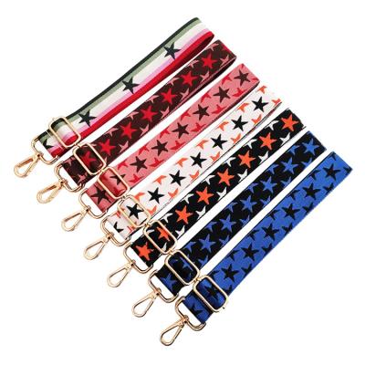 China Fashion Star Canvas Adjustable Purse Cross Strap - 3.8 cm Wide High Quality Cute Star Stripe Women's Body Strap Cross Strap, Replacement Adjustable Cross - Purse Straps body shoulder bag for sale