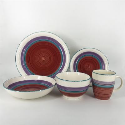 China 2022 Viable Hand Painted Ceramic Stoneware Dinnerware Sets Wholesale for sale