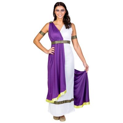 China Halloween Cosplay Suits Good Quality Halloween Classical Greek Queen Princess Purple Dress Cosplay Clothes for sale