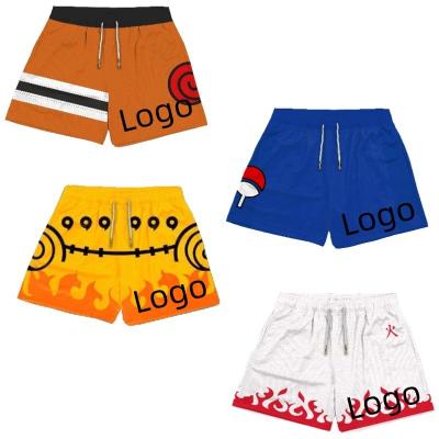 China Wholesale Quality Custom Size Men's Anti-Wrinkle Logo Pants Gym Shorts Drawstring Beach Surfing Woven Shorts for sale