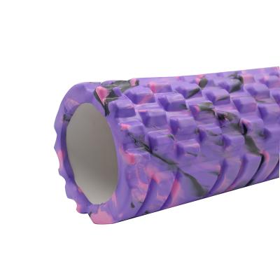 China 33*14CM Camouflage EVA Camouflage Yoga Foam Roller Fascia Muscle Relaxation Shaft Mace Hollow Fitness Massage Stick for sale