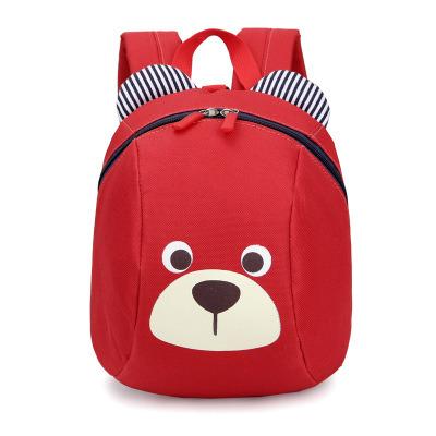 China 3D Baby Cartoon Canvas Zipper Shoulder Bag Kids School Bag Lightweight Smart Kids Anti-lost Backpack 1-3 Years Cute Anti-lost Bag for sale