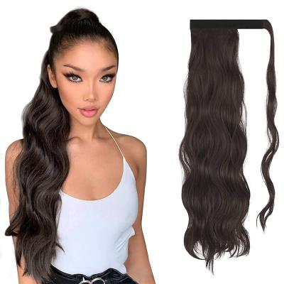 China Wholesale CUSTOMIZED Long Body Wave Synthetic Drawstring Hair High Ponytail for sale