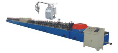 China 35m length rolling shutter slat forming machine for 40mm width with 37 forming steps for sale